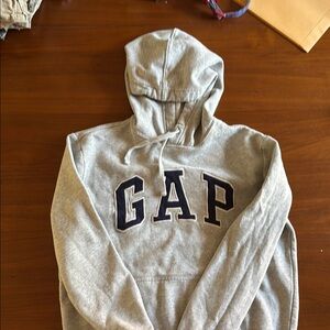 GAP Gray Hoodie with Navy Logo
